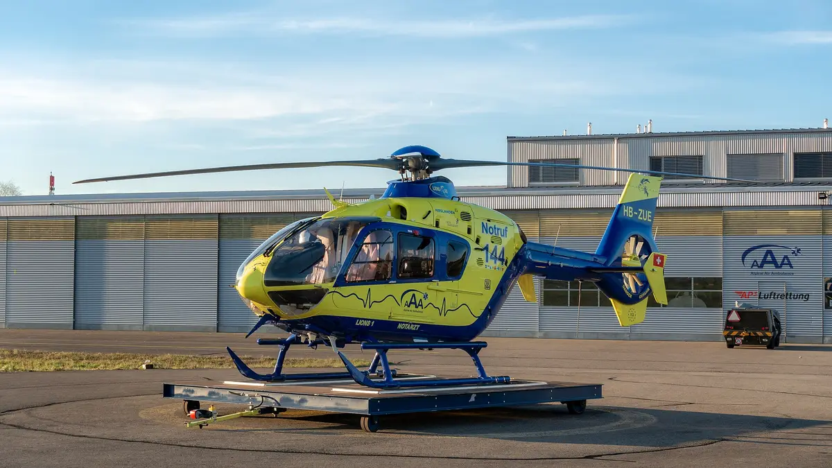 Airbus H135 helicopter photographed in flight or on the ground