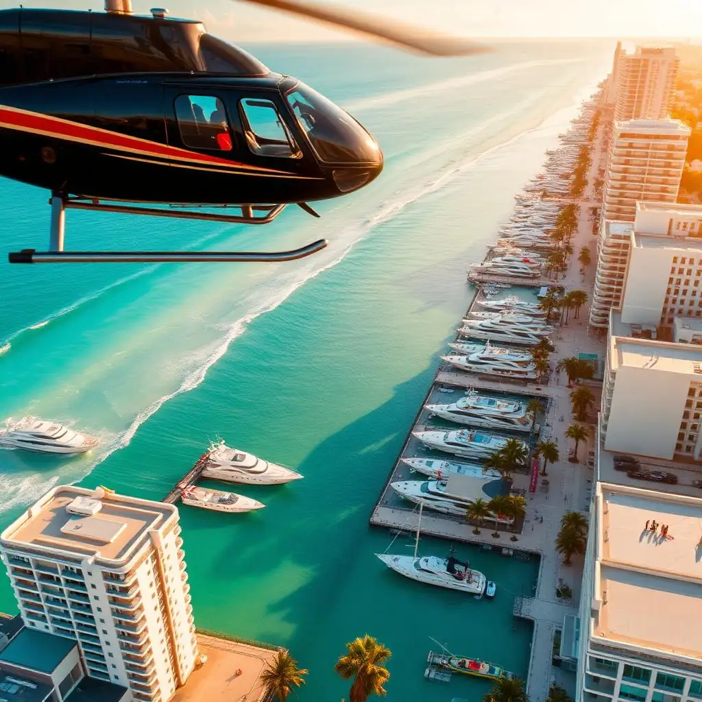 Art Basel Miami Beach — private helicopter transfer from OPF to Miami Beach