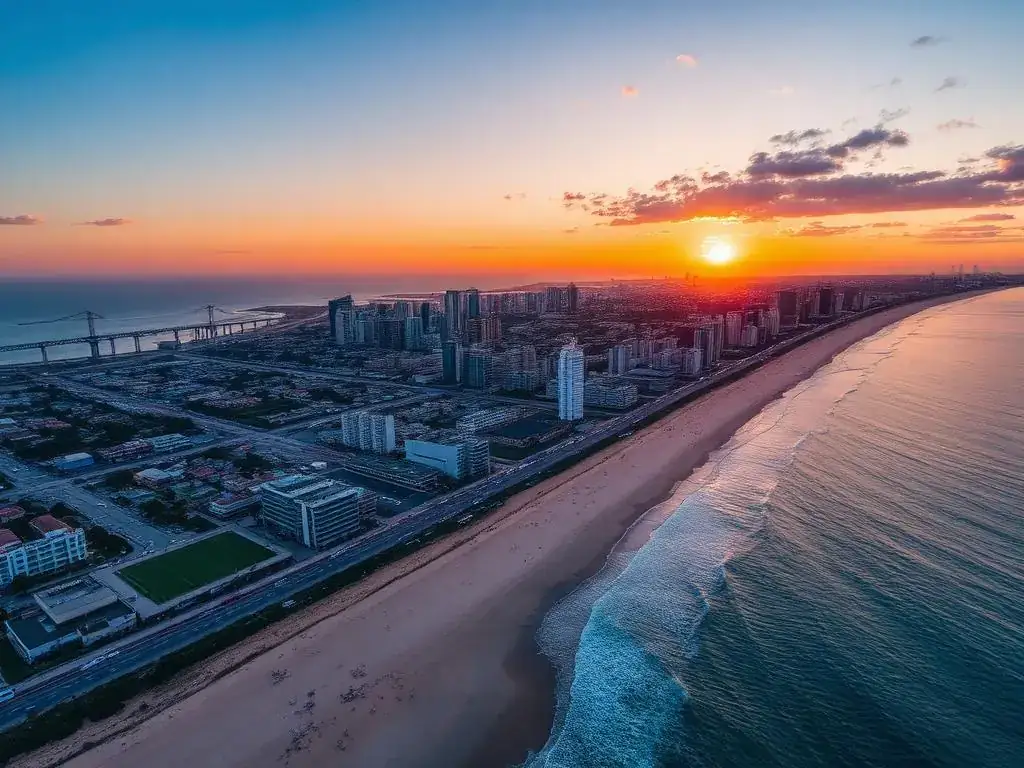 Aerial view of Tel Aviv, Israel — a helicopter charter destination served through SkyMatch