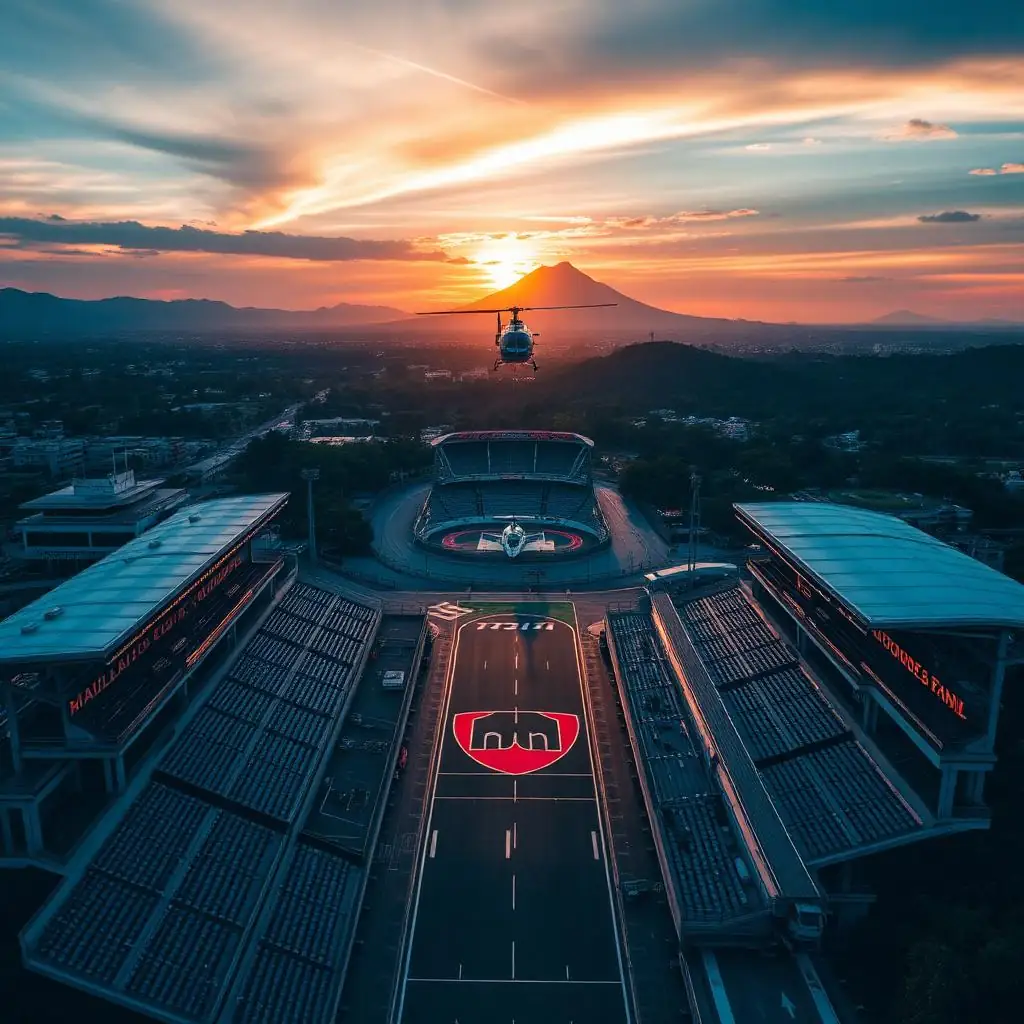 Mexico City Grand Prix — private helicopter transfer from TLC to Mexico City