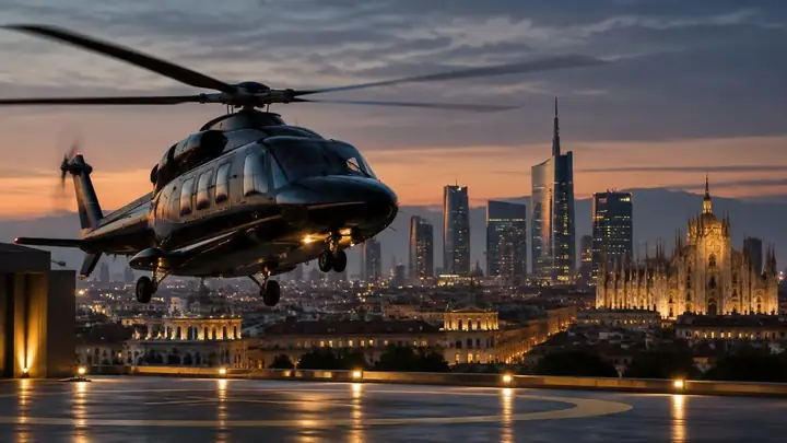 Milan Fashion Week — private helicopter transfer from LIN to Milan